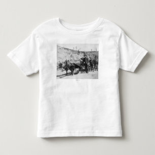 Gruppen av guld- malmletarear fotograferar t-shirt