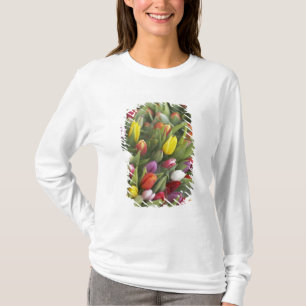 Grupper av färgrika tulpan tee