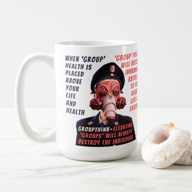 Gruppera tänka kaffemugg (Med munk)