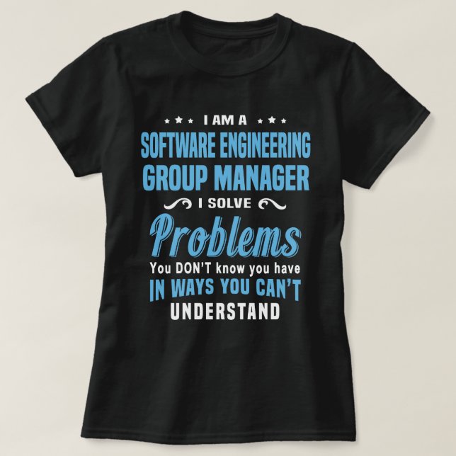 Grupphanterare för software Engineering T Shirt (Design framsida)