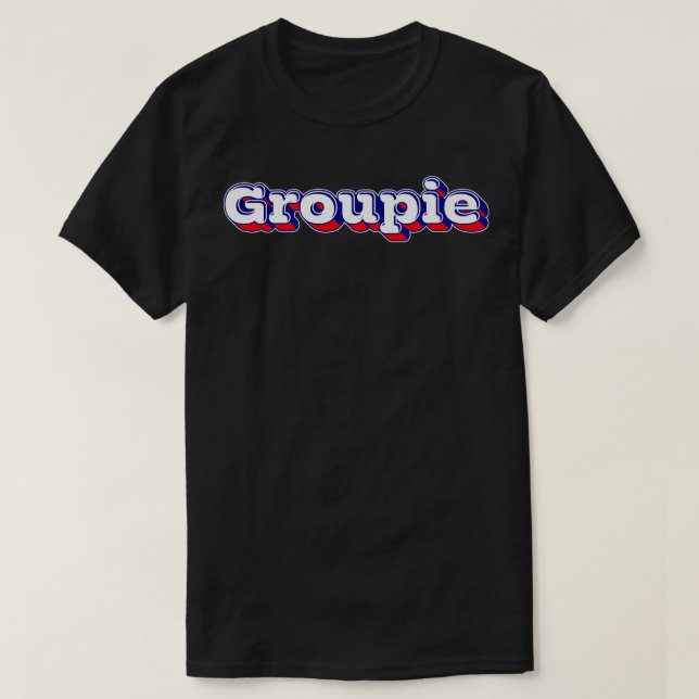 Gruppie Retro Typography Design T Shirt (Design framsida)