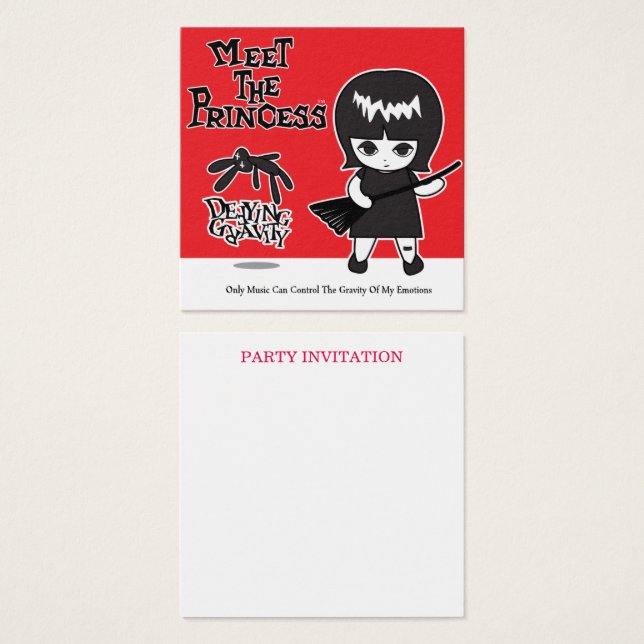 Gruppinbjudan Fyrkantigt Visitkort (Framsida & baksida)