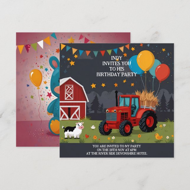 Gruppinbjudan som du kan anpassa till din smak meddelande (Fram/baksida)