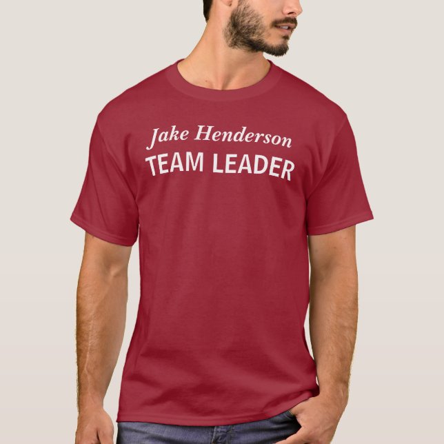 Gruppledare för anpassat namn t shirt (Framsida)