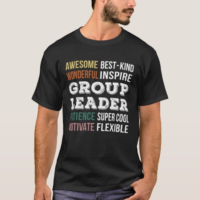 Gruppledare  uppskattning t shirt (Framsida)