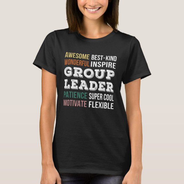 Gruppledare  uppskattning t shirt (Framsida)