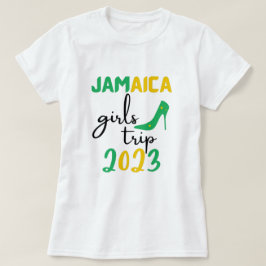 Gruppmatchning för Jamaica Girls Resa 2023, grönt T Shirt
