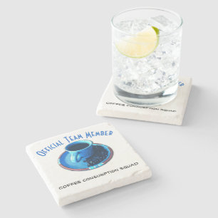 Gruppmedlem Kaffekonsumtion i kvadratisk Anpassn Underlägg Sten