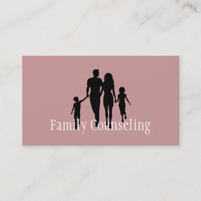 Gruppterapi för familjerådgivning Life Coach-terap Visitkort (Framsida)