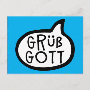 Grüß Gott, Tysklands bayerska österrikiska Hälsnin Vykort