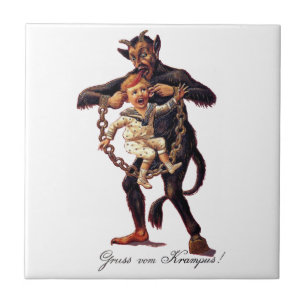 Gruss vom (Hälsning from) Krampus Kakelplatta