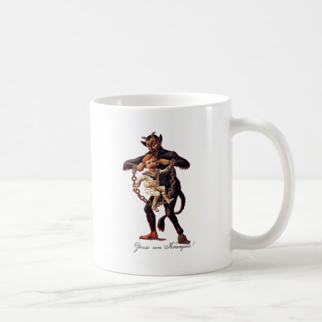 Gruss vom (hälsningar från) Krampus Kaffemugg (Höger)