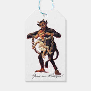 Gruss vom (hälsningar från) Krampus Presentetikett
