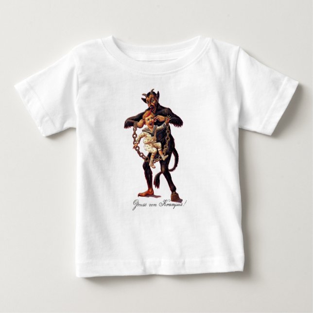 Gruss vom (hälsningar från) Krampus T Shirt (Framsida)