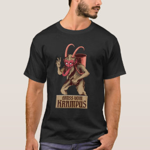 Gruss Vom Krampus Evil Merry Krampus juldem T Shirt