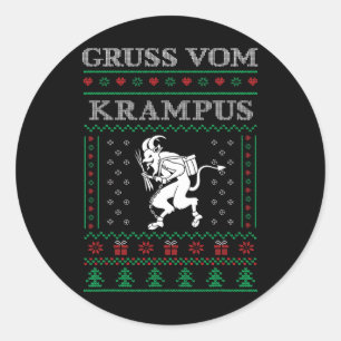 Gruss Vom Krampus Goth Ugly Julsötare Kram Runt Klistermärke