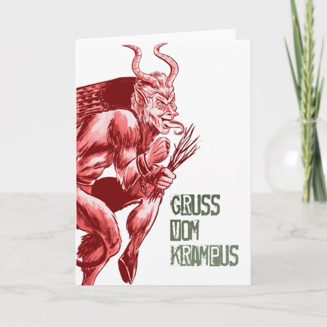 Gruss Vom Krampus Helgkort (Framsida)