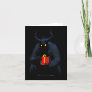 Gruss Vom Krampus Horns Helgdag Vintage jul Kort