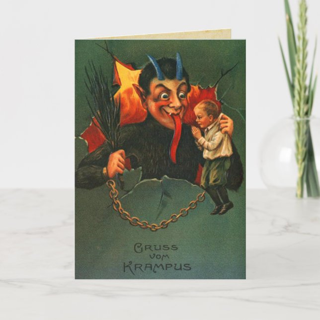 Gruss Vom Krampus jul Helgkort (Framsida)