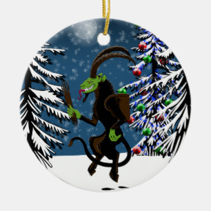 Gruss vom Krampus Julgransprydnad Keramik