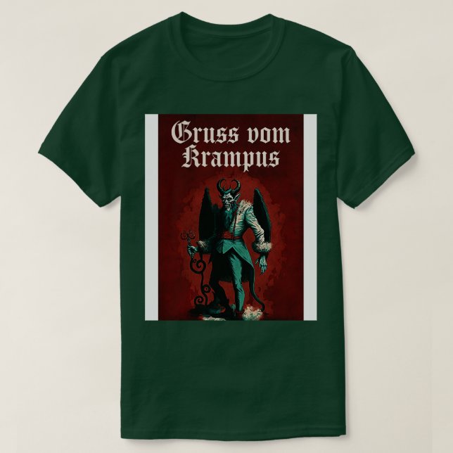 Gruss Vom Krampus T Shirt (Design framsida)