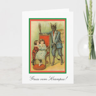 Gruss vom Krampus! Traditionell europeisk jul Kort