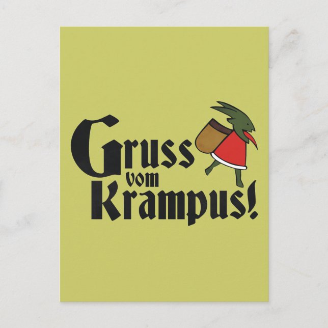 Gruss Vom Krampus Vykort (Framsida)