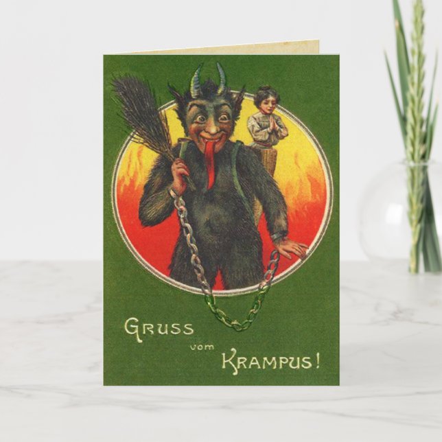 Gruss Vom Krampus Yule Card Helgkort (Framsida)