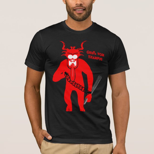 Gruß vomKrampus skjorta T-shirt (Framsida)