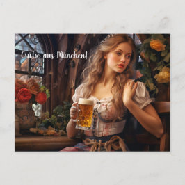  Grüße aus München! Bierzeltstimmung. Bier Vykort
