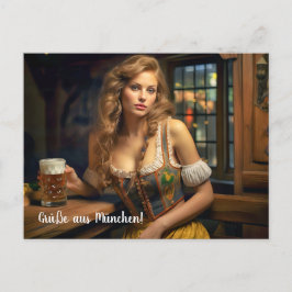 Grüße aus München! Bierzeltstimmung Vykort