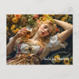 Grüße aus München! Bierzeltstimmung Vykort