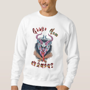 Grüße Vom Krampus Yule Djävulen December Krampunac Lång Ärmad Tröja
