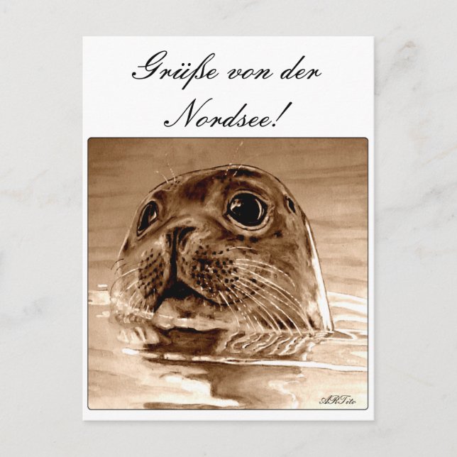 Grüße von der Nordsee! Vykort (Framsida)