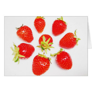 Grusskarte acht kleine Erdbeeren, filo Hälsningskort