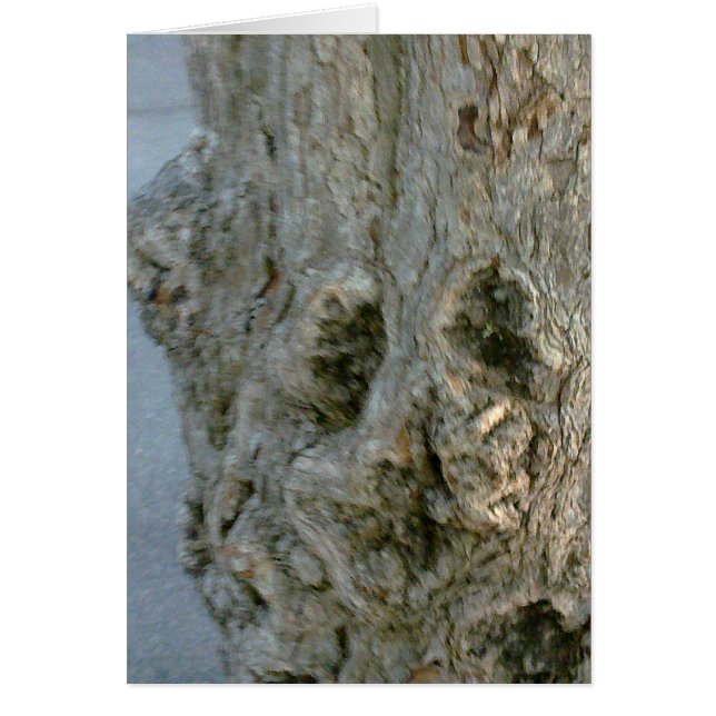 Grusskarte Baumgesicht, filt, gestaltbar Hälsningskort (Framsidan)