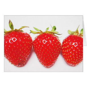 Grusskarte drei Erdbeeren, filt Hälsningskort