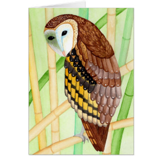 Grußkarte Eule Klappkarte Hälsningskort