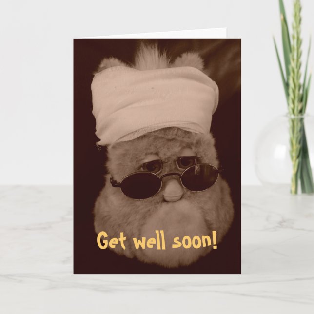 Grusskarte "Get well soon!" Kort (Framsida)