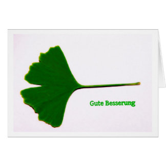 Grußkarte Gute Besserung Ginkgo-Blatt Hälsningskort