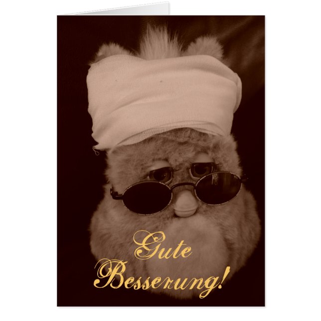 Grusskarte "Gute Besserung!" Hälsningskort (Framsidan)