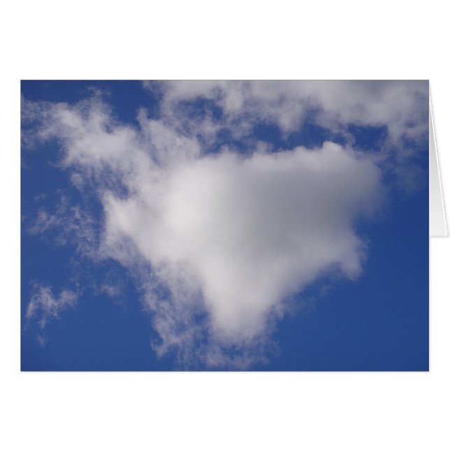 Grusskarte Herzwolke, filt Hälsningskort (Framsidan Horizontal)