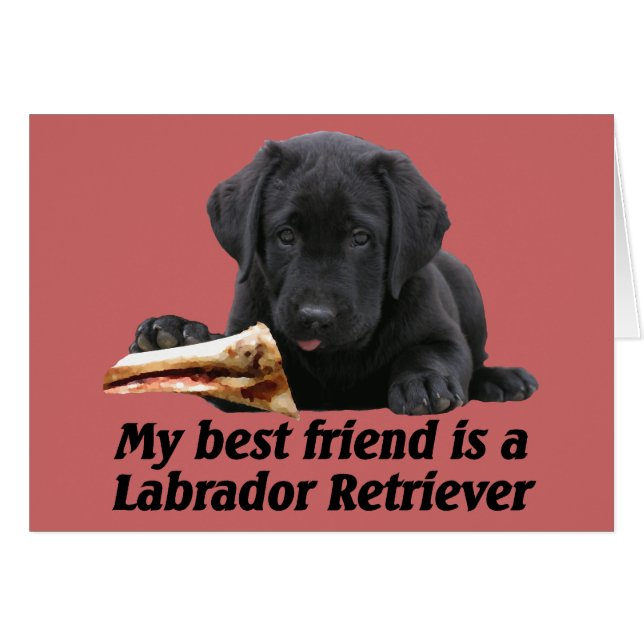 Grußkarte ’Labrador Retriever’ Hälsningskort (Framsidan Horizontal)