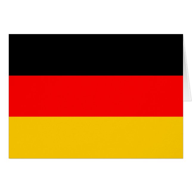 Grußkarte mit Deutschland Fahne Hälsningskort (Framsidan Horizontal)