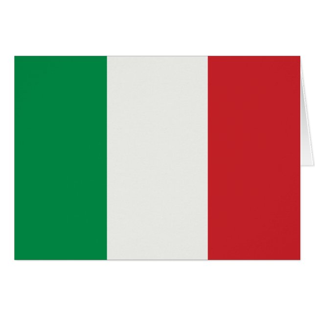 Grußkarte mit Italien Fahne Hälsningskort (Framsidan Horizontal)