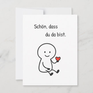 Grußkarte „Schön, dass du da bist.“ - Strichfigur Anteckningskort