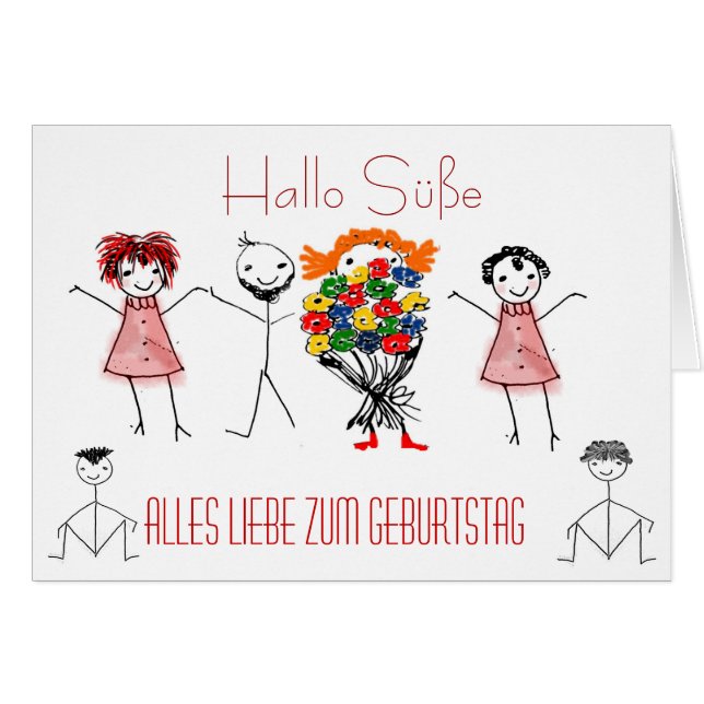 Grußkarte zum Geburtstag Hälsningskort (Framsidan Horizontal)