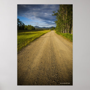 Grusväg i örnen, Alaska Poster