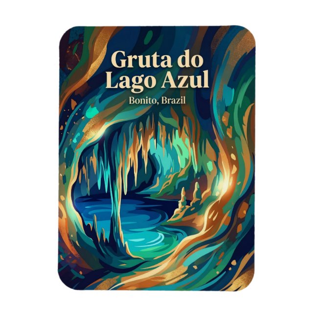 Gruta do Lago Azul Brasilien Magnet (Vertikal)