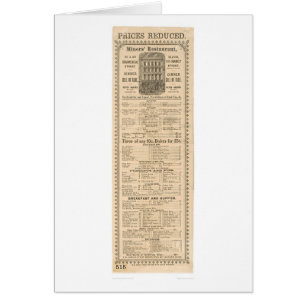 Gruvarbetare restaurangmeny (1083A) Hälsningskort